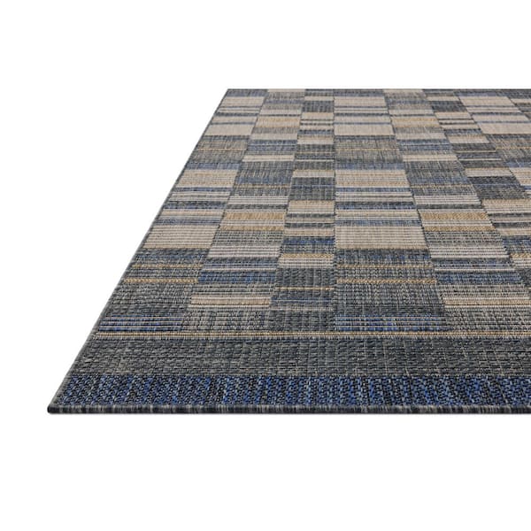 Birch Denim / Gold 3 ft. 6 in. x 5 ft. 6 in. Indoor/Outdoor Area Rug