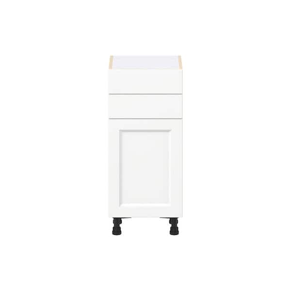 Laramie 15 in. W x 14 in. D x 34.5 in. H Assembled Base Kitchen Cabinet in Painted Bright White with 2 Drawers