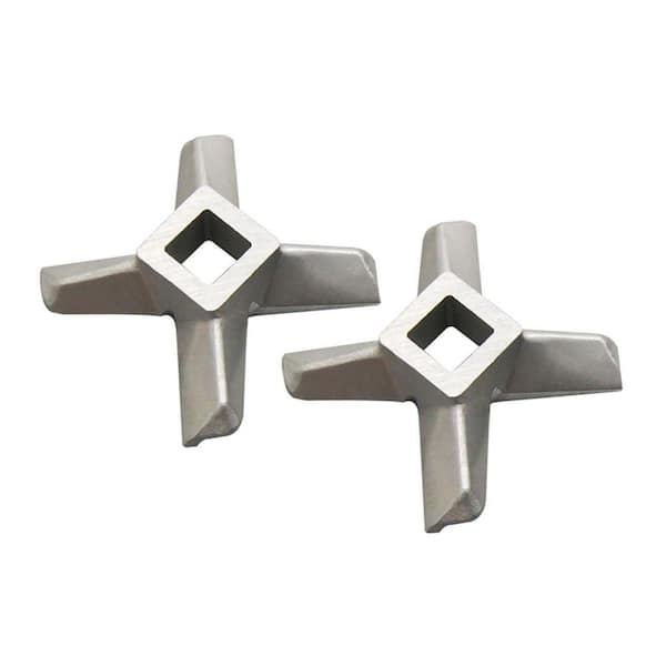 2-Pack #8 Stainless Steel Meat Grinder Blades with Sharpened Edge for LEM and Cabela's Models