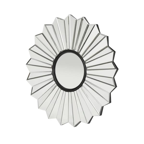 Afoxsos 31.50 in. W x 1.00 in. H Huseby Glam Flower Accent Mirror