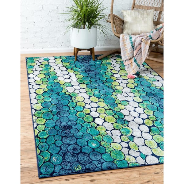 Metro Pebbles Light Green 5' 0 x 8' 0 Area Rug