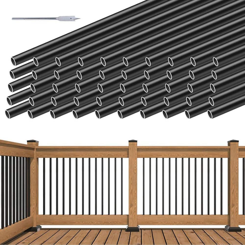 32 in. H x .75 in. W Black Aluminum Stair Railing Kit price history on PriceWatchPro