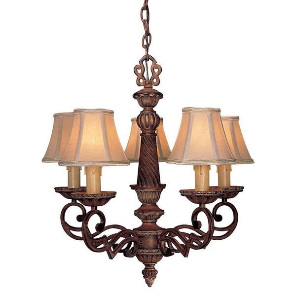 Minka Lavery Belcaro 5-Light Belcaro Walnut Chandelier