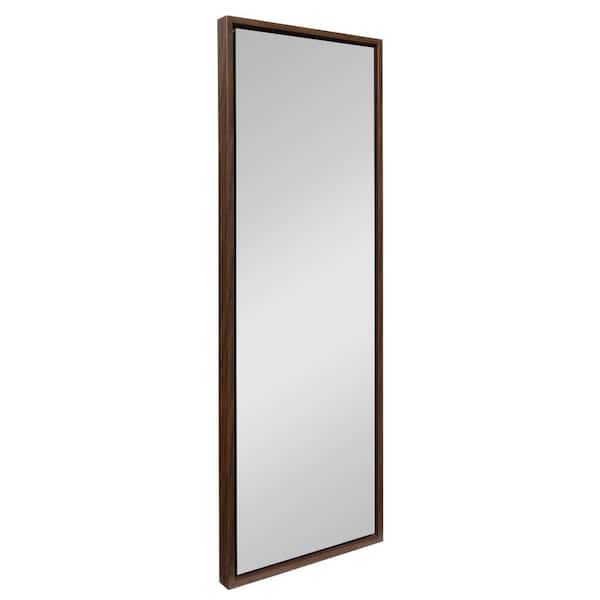 Kate and Laurel Large Rectangle Walnut Brown Full-Length Contemporary Mirror (48 in. H x 16 in. W)