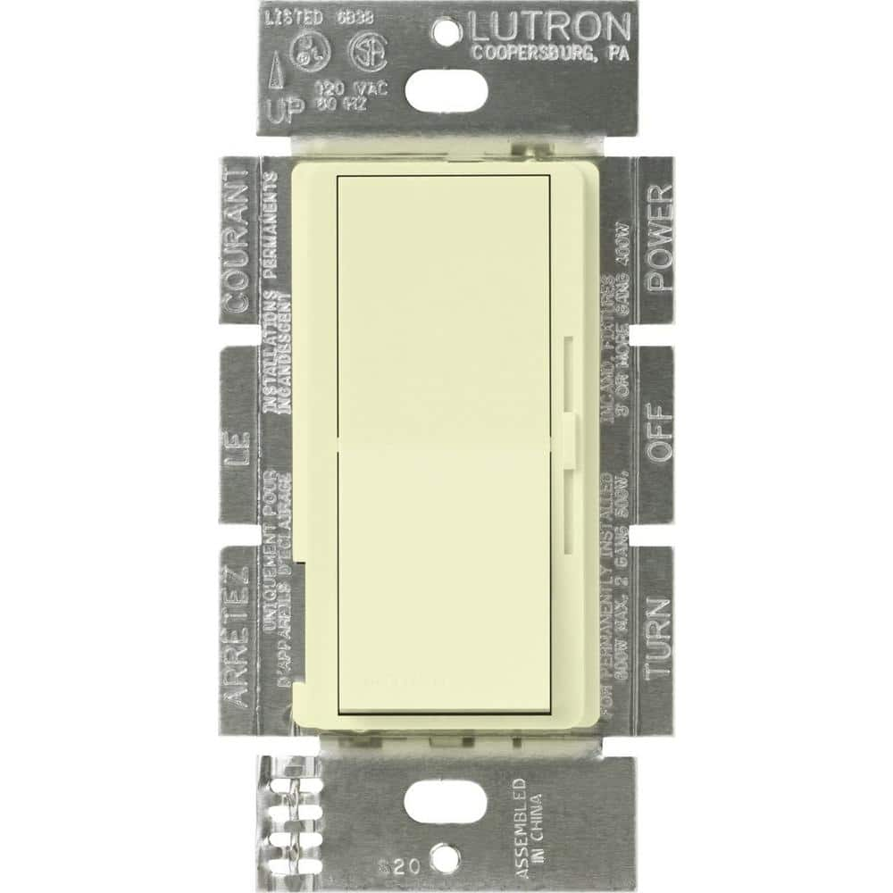 Lutron Diva Dimmer Switch for Magnetic Low Voltage, 800-Watt/Single-Pole, Almond (DVLV-10P-AL)