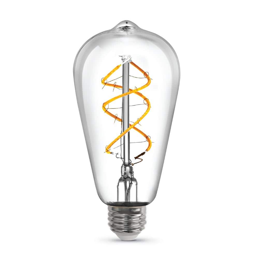 40-Watt Equivalent ST19 Dimmable Clear Glass Vintage Edison LED Light Bulb 