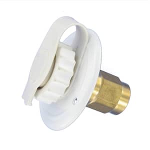Flush-Mount Water Inlet - FPT Flange, White
