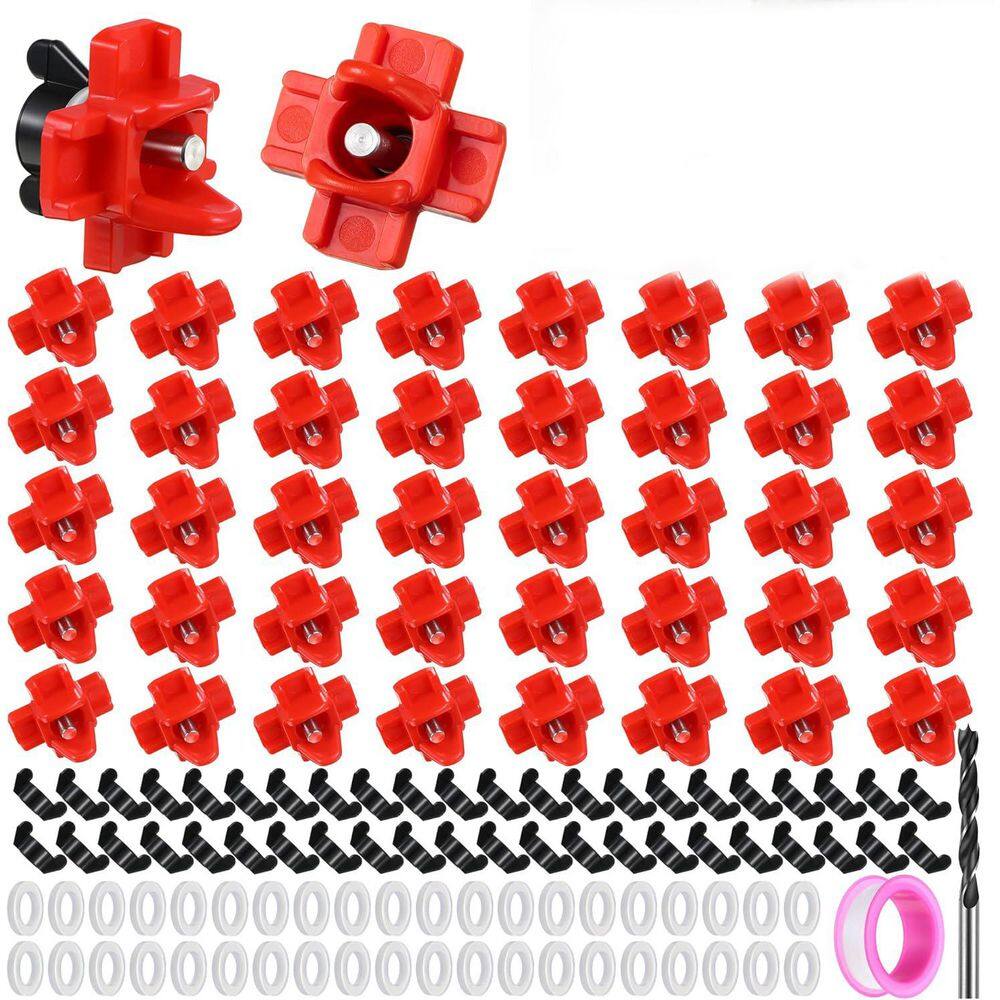 N/A 40 Pcs Horizontal Chicken Waterer Nipples Kit with Drill Bits