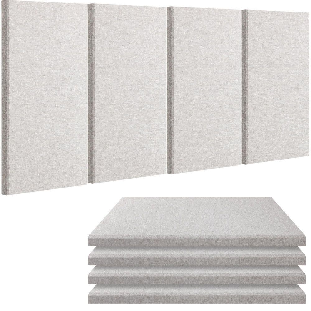 23.6 in. x 11.8 in. Acoustic Panels (4-Pack), Fabric Soundproof Wall Panels, Self-adhesive Sound Absorbing Panels price history on PriceWatchPro