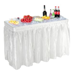 4 ft. Plastic Party Cooler Folding Table Portable Folding Fish Fillet Cleaning Patio Dining Table