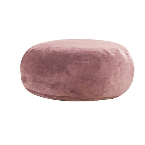 59.06 in. W Pink Flannel Large Bean Bag for Living Room, Bedroom