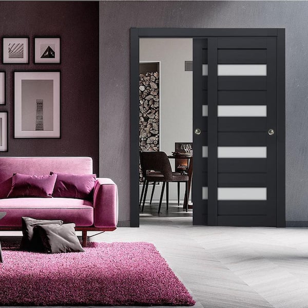 Sartodoors 84 in. x 84 in. 2 Panel White Finished Solid Wood Sartodoors 84 in. x 84 in. 2 Panel White Finished Solid Wood