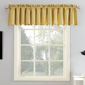 Gregory Flax Polyester 54 in. W x 18 in. L Rod Pocket Room Darkening Curtain Valance (Single Panel)