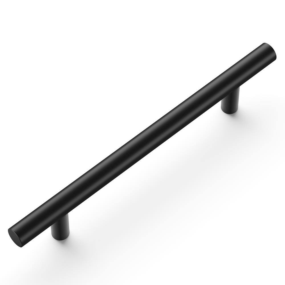 Matte Black Modern Bar Cabinet Pulls with Mounting Hardware