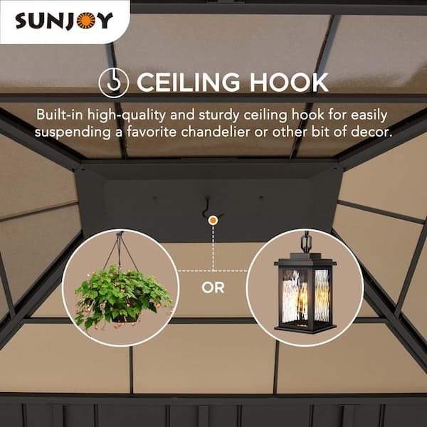 Sunjoy 13 ft. x 15 ft. Outdoor Patio Cedar Framed Wood