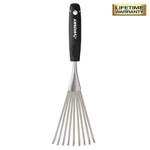 6.2 in. Double Injection Grip Handle Stainless Steel Hand Rake