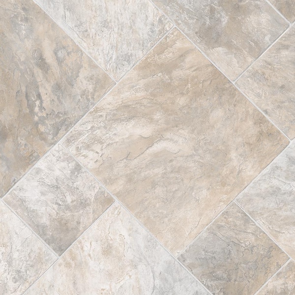 TrafficMaster Harbor Slate Neutral Stone Residential Vinyl Sheet