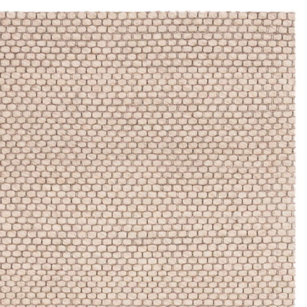 Beige Braided Hand-Tufted Wool Runner Rug 2'3" x 8'