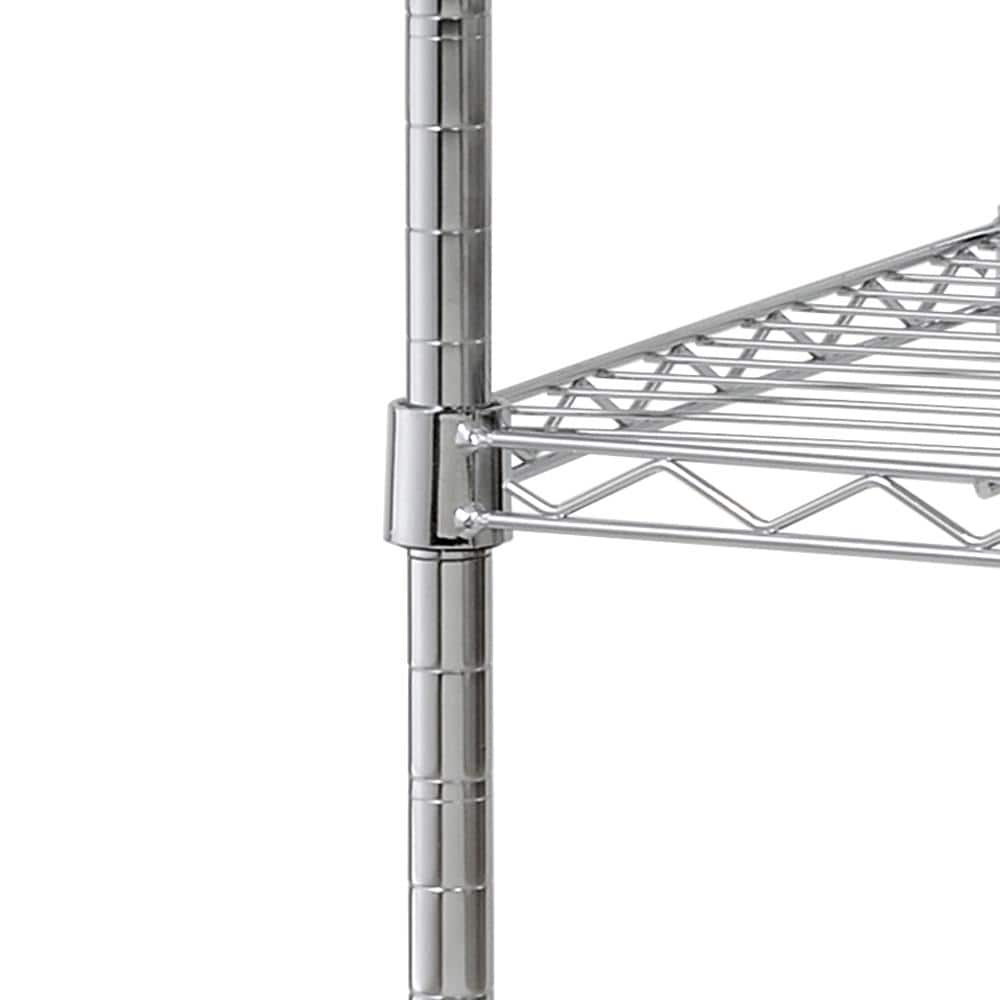 Chrome 3-Tier Steel Wire Shelving Unit for Kitchen and Garage
