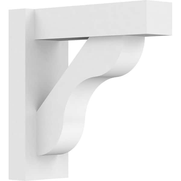 Ekena Millwork Carmel 5 in. W x 14 in. H x 14 in. D Signature Urethane Polyurethane Outlooker with Block Ends