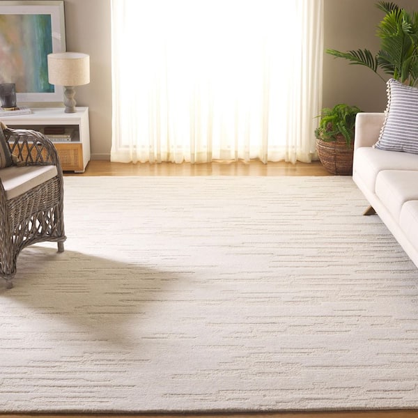 Renewal 8 ft. x 10 ft. Ivory Abstract Area Rug