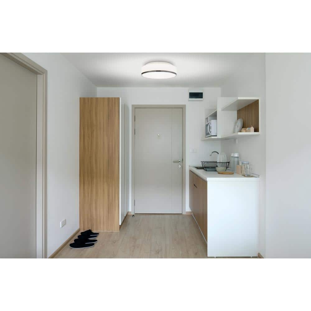 Aero 10" Chrome and Glass Flush Mount Light