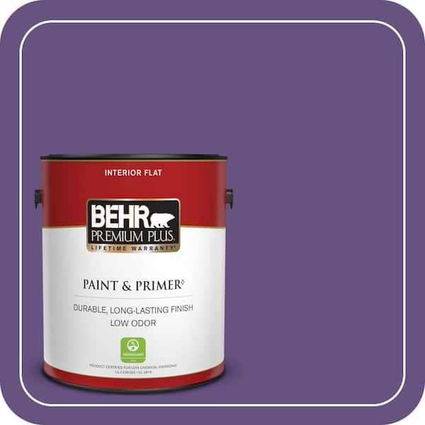 BEHR PREMIUM PLUS 1 gal. Home Decorators Collection #HDC-MD-25 Virtual Violet Flat Low Odor Interior Paint & Primer