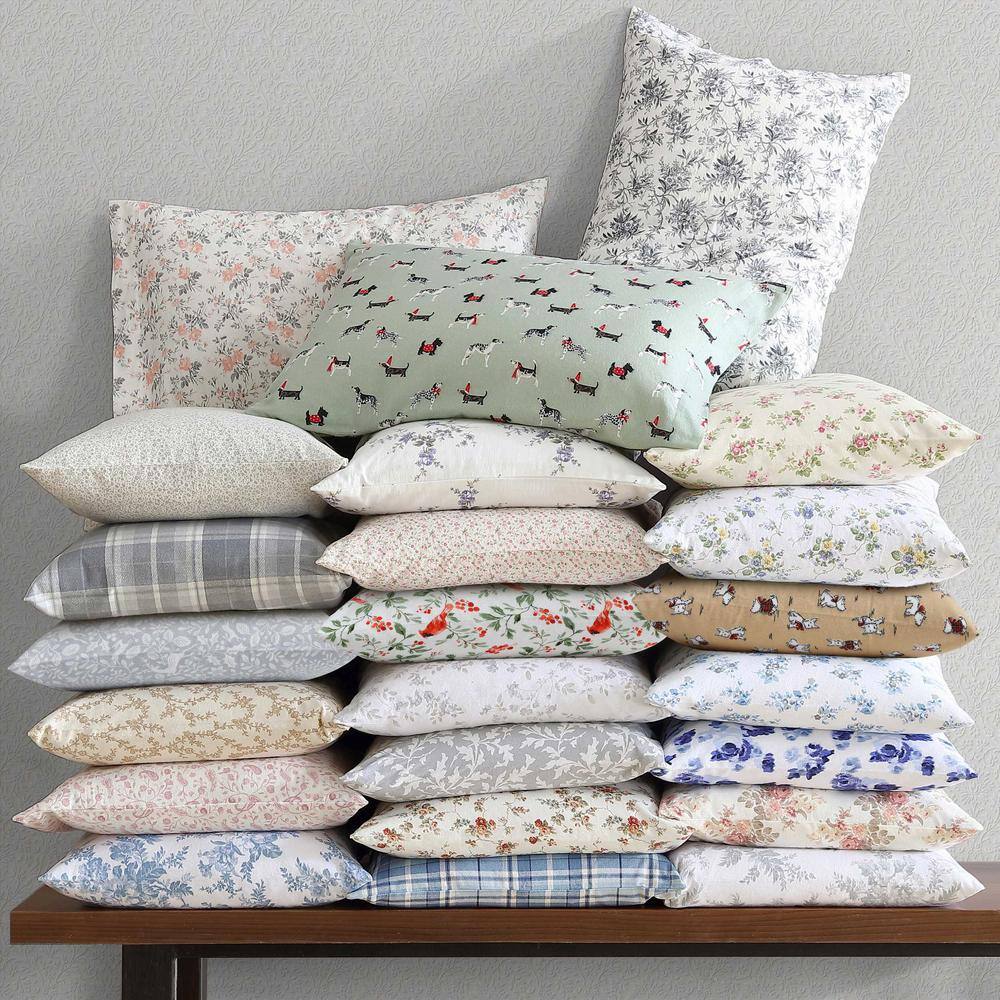 Deer Dance Grey Cotton Flannel Queen Sheet Set