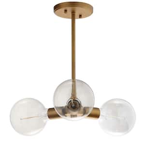 Harkin 3-Light Gold Sputnik Globe Hanging Pendant Lighting