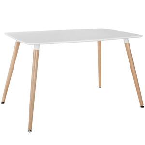 Field Rectangle Dining Table in White