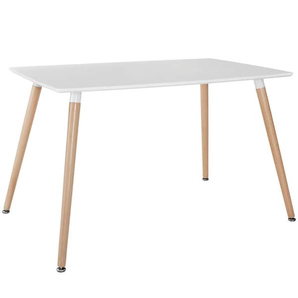 MODWAY Field Rectangle Dining Table in White