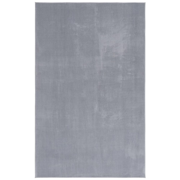 Loft Gray 4 ft. x 6 ft. Machine Washable Modern Solid Area Rug
