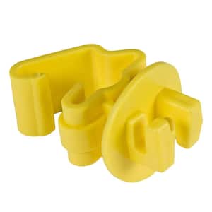 Yellow Standard Snug-Fitting T-Post Insulator (25-Per Bag)
