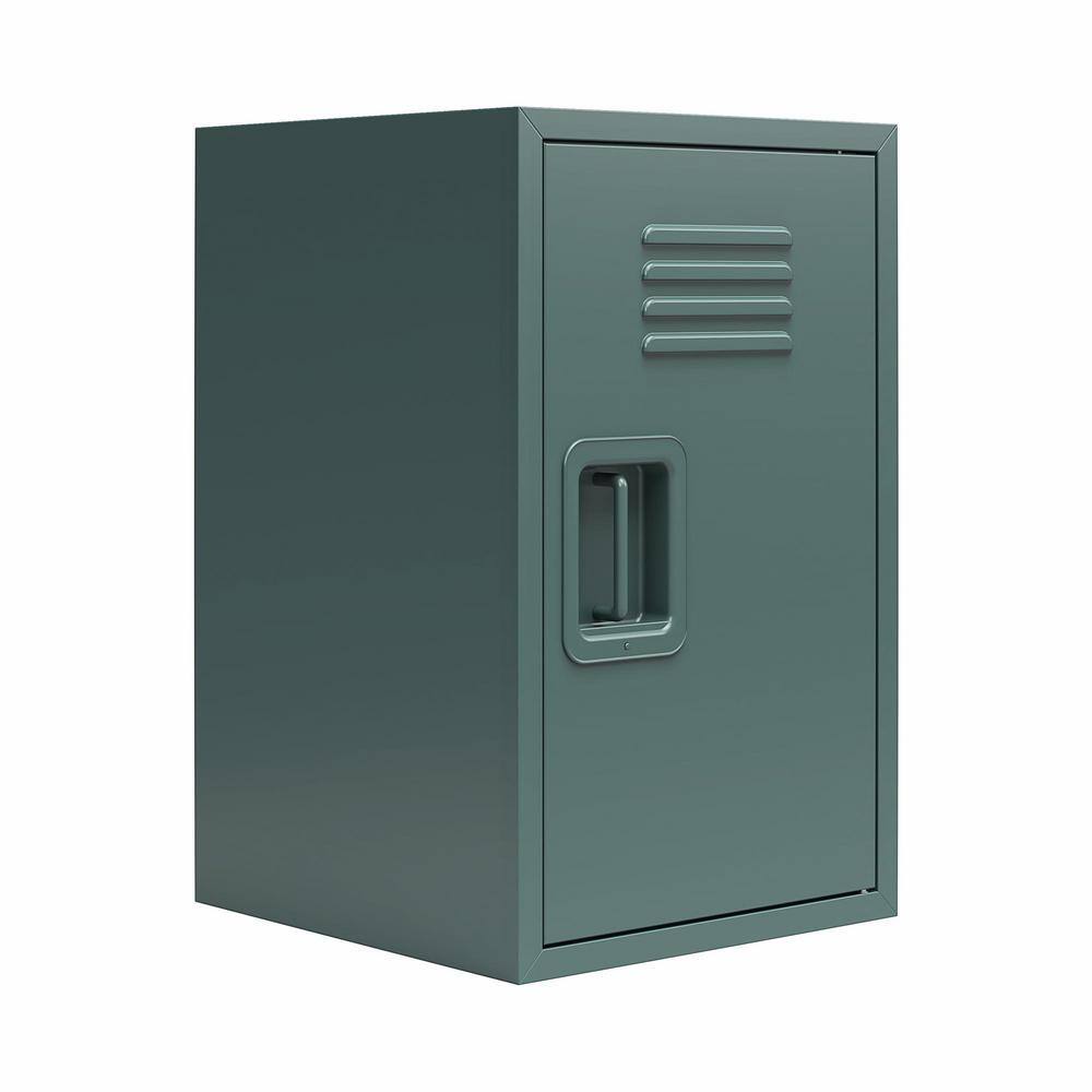 Little Seeds Casey Kids Stackable Mini Metal Storage Locker, Hunter Green