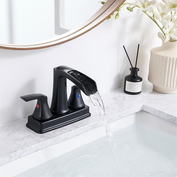 Boyel Living 4 in. Centerset Double Handle High Arc Bathroom