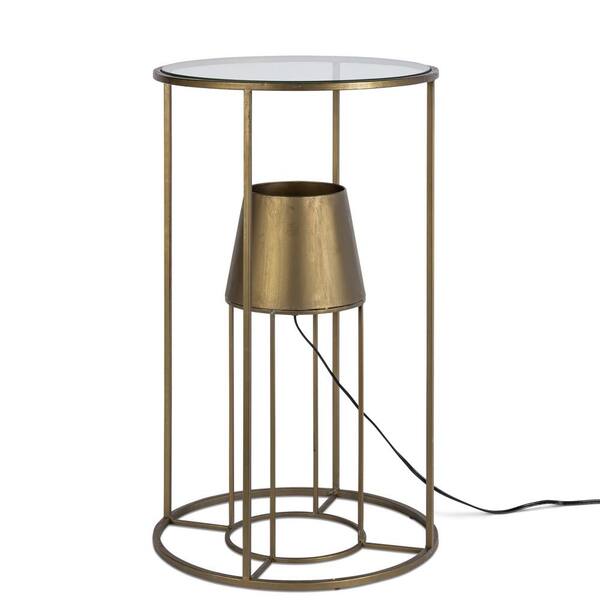 27 55 In H Bronze Indoor Metal Lamp, Lamp Shade Riser Home Depot