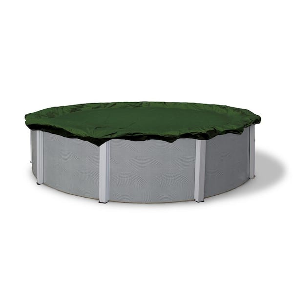Blue Wave 12-Year 18 ft. Round Forest Green Above Ground Winter Pool Cover