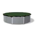 12-Year 28 ft. Round Forest Green Above Ground Winter Pool Cover