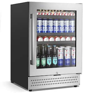 Built-In Or Freestanding 24in. Single Zone 190Cans(12oz.) Beverage Cooler In Stainless steel