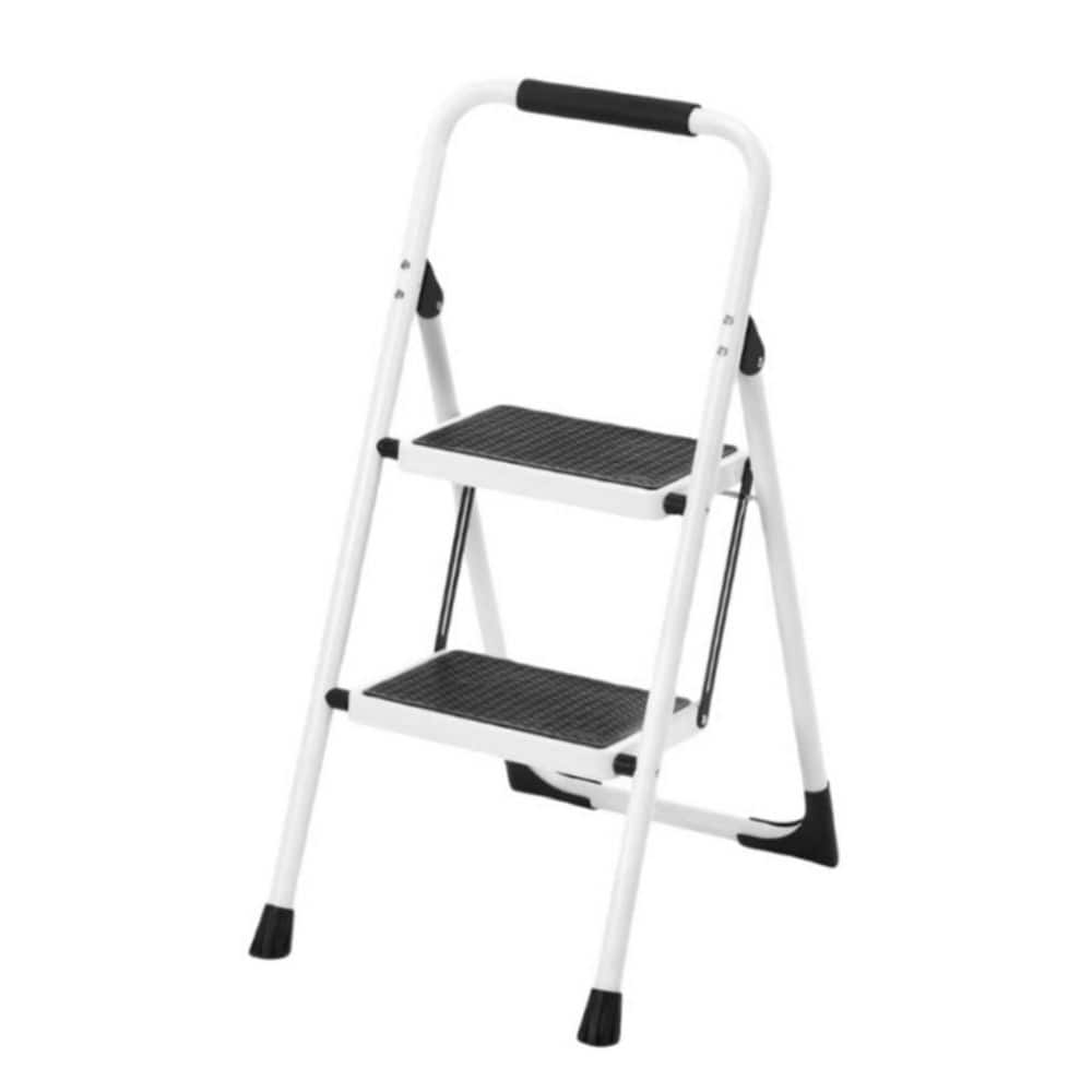 2 Step Portable Lightweight Folding Ladder with Anti-Slip and Wide Pedal, Handrails for Kitchen, Household price history on PriceWatchPro