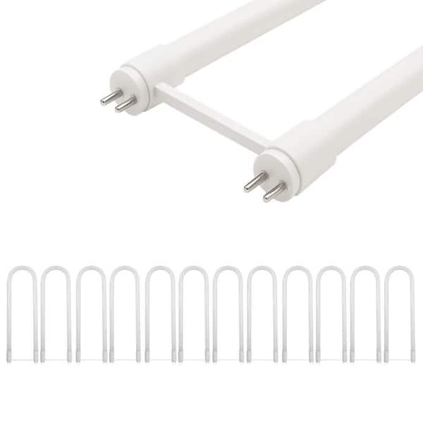 15-Watt 6 in. T8 G13 Type AB Plug & Play and Ballast Bypass Linear U-Bend LED Tube Light Bulb, Cool White 4000K(12-Pack)
