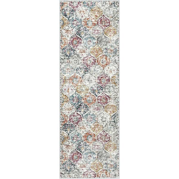 2' x 6' Trellis Washable Non-Slip Runner Rug