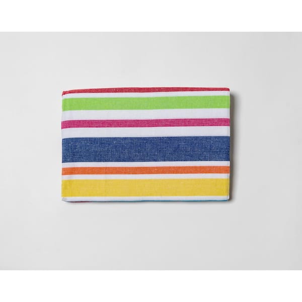 Festival Stripe 70" Round 100% Cotton Tablecloth