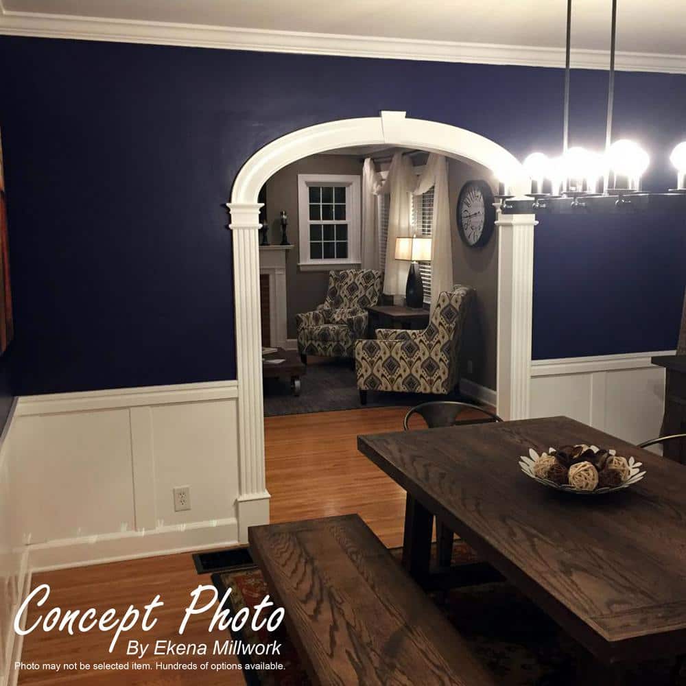 Classic Gray Polyurethane Crown Casing, 94.5" Length