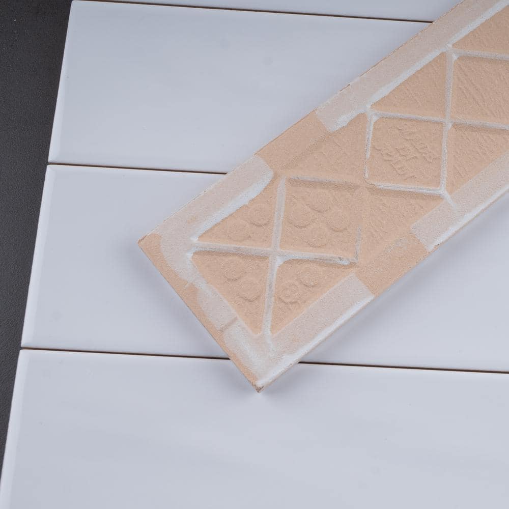 White Glossy Ceramic 3x12 Subway Wall Tile