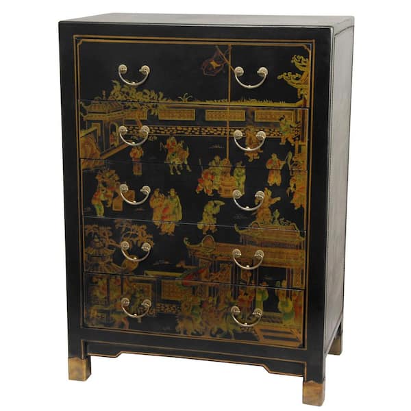 Oriental Furniture Black Chest