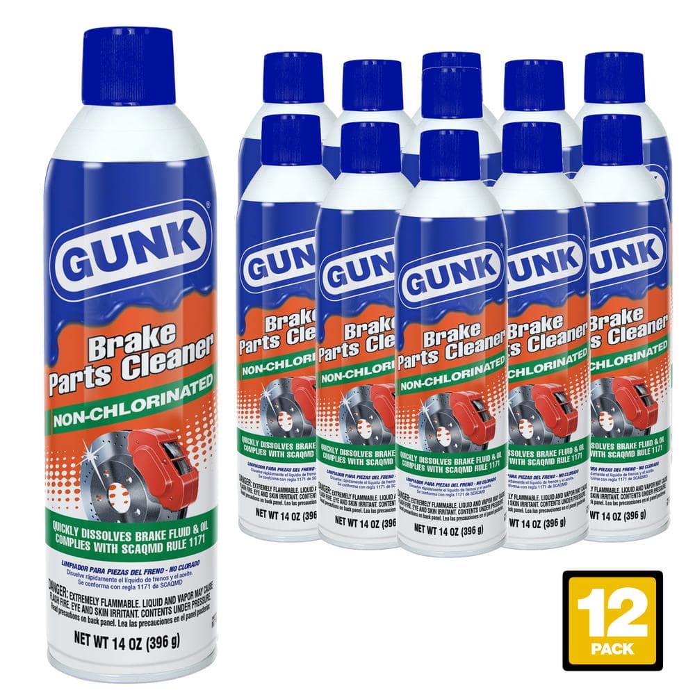 GUNK 14 oz. Non-Chlorinated Brake Cleaner Pack of 12 M710/6 - The Home Depot
