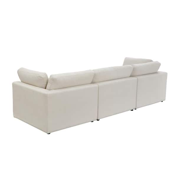 Charlton Street Off-White Beige,White Polyester Fabric Sofa - Rooms To Go