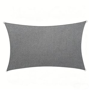 workpoint 6 ft. x 8 ft. Gray Rectangle Sun Shade Sail For Backyard