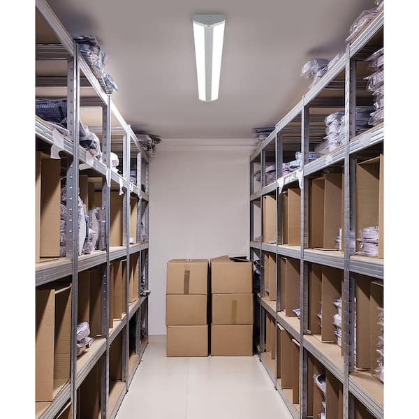 4 ft. 5544 Lumens Integrated LED White Wraparound Light 48W Bright White 4000K Dimmable Garage Light Workshop